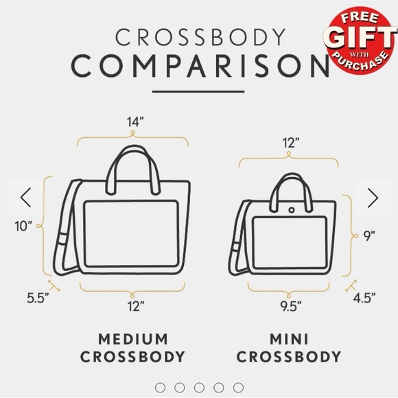 Portland nutmeg Leather mini crossbody Tote - Picture 7 of 13